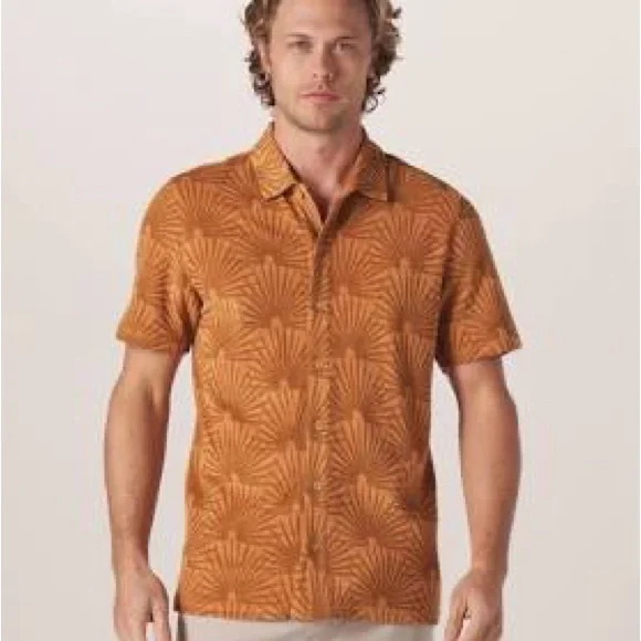 MEN’S TOWEL TERRY BUTTON DOWN - Picture 2 of 7